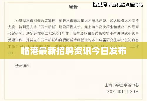 临港最新招聘资讯今日发布