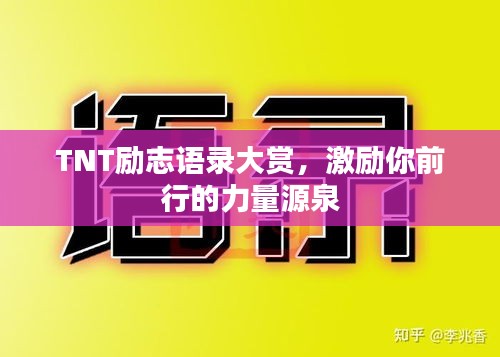 TNT励志语录大赏，激励你前行的力量源泉