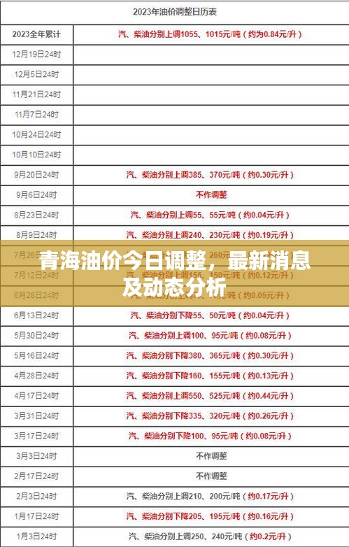 青海油价今日调整，最新消息及动态分析