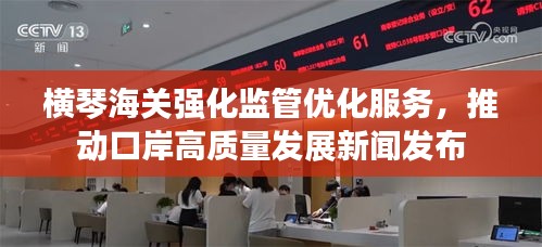 横琴海关强化监管优化服务，推动口岸高质量发展新闻发布