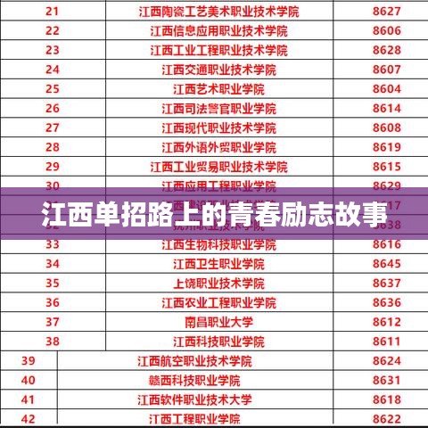 江西单招路上的青春励志故事