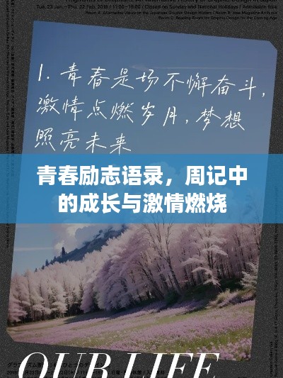 青春励志语录，周记中的成长与激情燃烧
