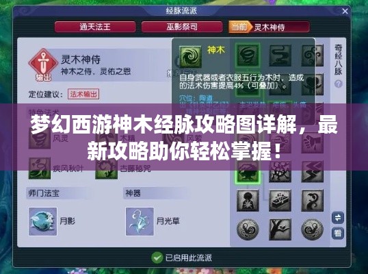 梦幻西游神木经脉攻略图详解，最新攻略助你轻松掌握！