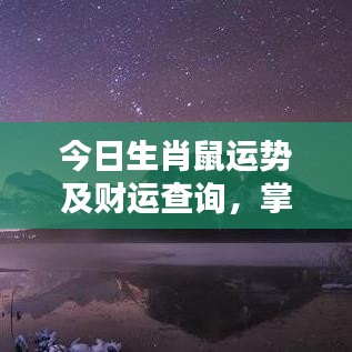 今日生肖鼠运势及财运查询，掌握好运开启财富之门