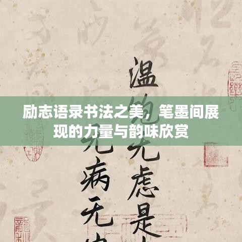 励志语录书法之美，笔墨间展现的力量与韵味欣赏