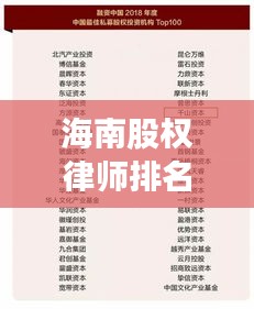 海南股权律师排名TOP10，专业领域的精英之选