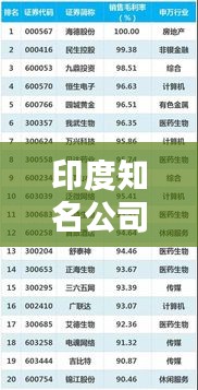印度知名公司排名揭晓，揭秘影响力巨头！
