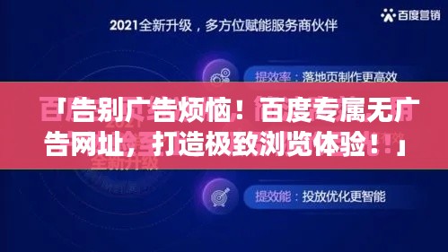 「告别广告烦恼！百度专属无广告网址，打造极致浏览体验！」