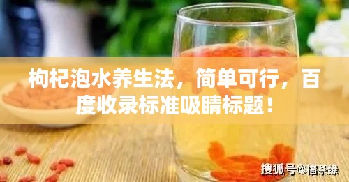 枸杞泡水养生法，简单可行，百度收录标准吸睛标题！