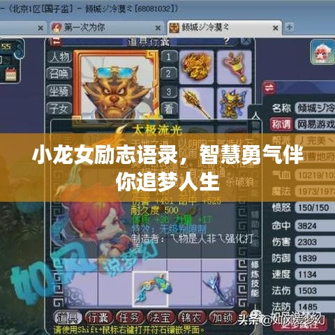 小龙女励志语录，智慧勇气伴你追梦人生