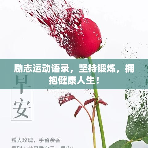 励志运动语录，坚持锻炼，拥抱健康人生！