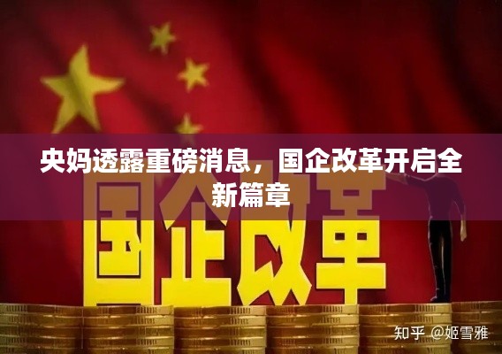 央妈透露重磅消息，国企改革开启全新篇章