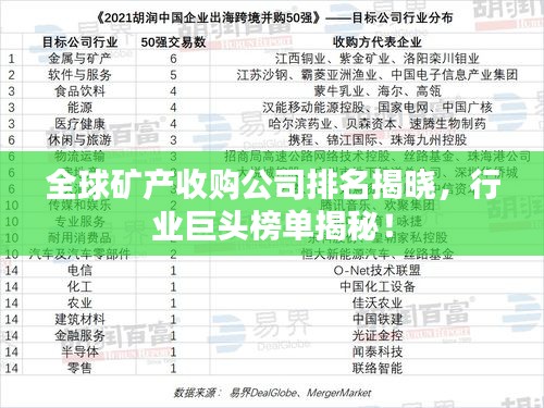全球矿产收购公司排名揭晓，行业巨头榜单揭秘！