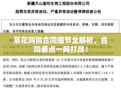草花购销合同细节全解析，合同要点一网打尽！