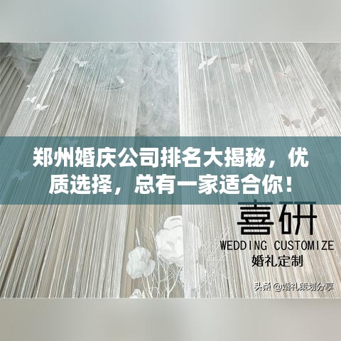 郑州婚庆公司排名大揭秘，优质选择，总有一家适合你！