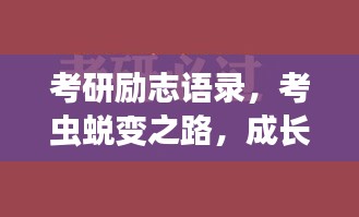 考研励志语录，考虫蜕变之路，成长见证荣耀时刻